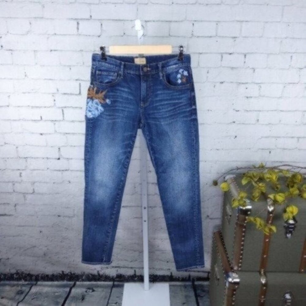 Driftwood Jackie Floral Embroidery Jeans Blue Size 27 - Picture 8 of 8